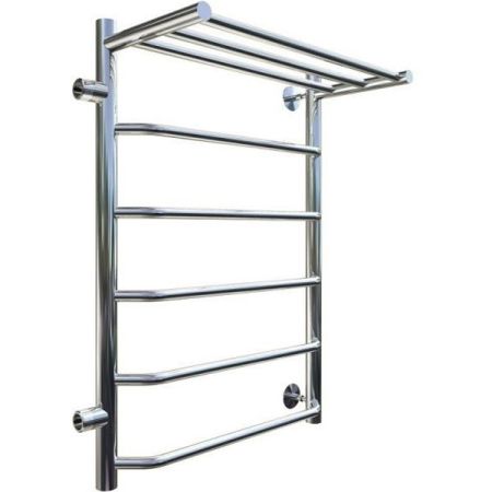 Водяной полотенцесушитель Тругор Браво 1 П ПМ L 80x50 с полкой Хром, артикул Браво1/ПМ508050Плев