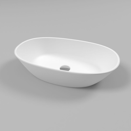 Умывальник WHITECROSS Amazon 60x35 (белый мат) иск. камень, артикул 0712.060035.200