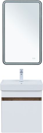 Тумба под раковину Aquanet Оптима 50 дуб рустикальный/белый сатин, артикул 00344790