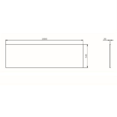 W84A-180-080W-P Func панель фронтальная для ванны 180х80 W84A-180-080W-P Func панель фронтальная для ванны 180х80