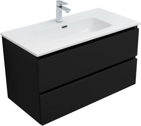 Тумба под раковину Aquanet Вега 2.0 90 черный, артикул 00337956
