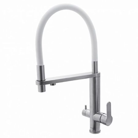 Смеситель для кухни Swedbe Selene Plus 8441 Нержавеющая сталь Белый