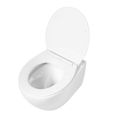 ELEGANT Унитаз подвесной безободковый с сиденьем в комплекте AM9316CHR/SC, артикул AM9316CHR/SC