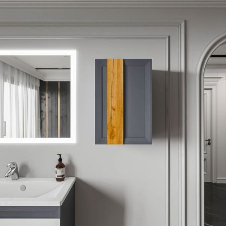 Шкаф навесной Бриклаер БЕРЛИН 60 см, оникс серый, артикул 4627125416163