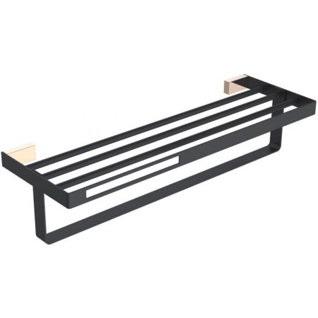Полка черный/золото серия Q, артикул 10947-G-B