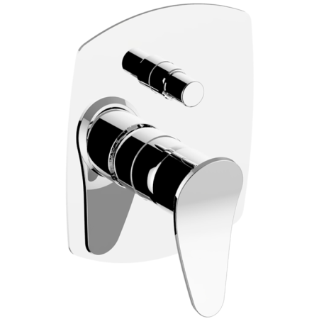 HUBER Harlock Внешняя часть встраиваемого однорычажного смесителя для душа, цвет хром/черный матовый, артикул HC0030006T