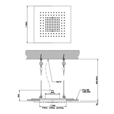 GESSI Origini Верхний душ потолочный, цвет: хром, артикул 66352#031