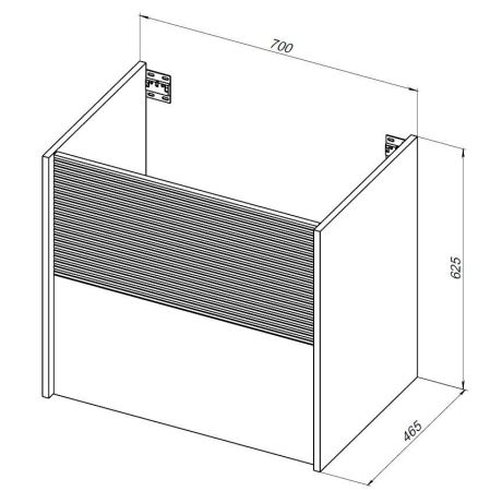 Тумба под раковину Aquanet Вита 70 белый матовый, артикул 00330476