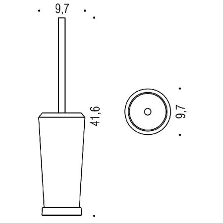 Colombo Road Ёршик напольный, цвет: хром/карбон/матовое стекло, артикул B8006.CRQ-VAN