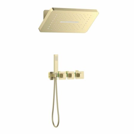 Душевая система встроенная с термостатом Timo Petruma SX-5249/17SM золото матовое, артикул SX-5249/17SM