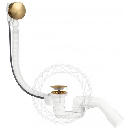 Слив-перелив (полуавтомат, 80 см.) FILARETE FL80GL, золотой сатин, артикул FL80GL