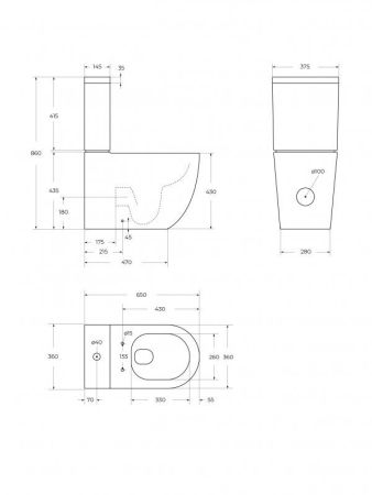STYLUS-TOR Бачок CZR-538-T, артикул CZR-538-T