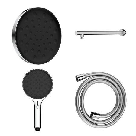 Комплект Inspire VSHH-3I2AHCH, верхний душ с держателем, ручной душ с шлангом, хром, артикул VSHH-3I2AHCH