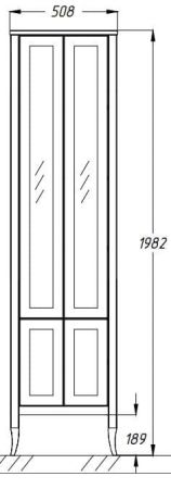 Пенал двустворчатый Мираж Opadiris Светлый орех, артикул 