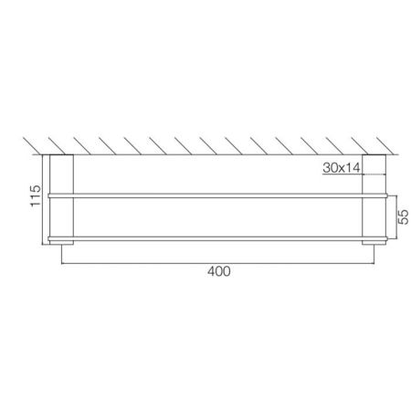 Fima Carlo Frattini Accessori Полотенцедержатель 30см., двойной, подвесной, цвет: золото, артикул F6021/40OR