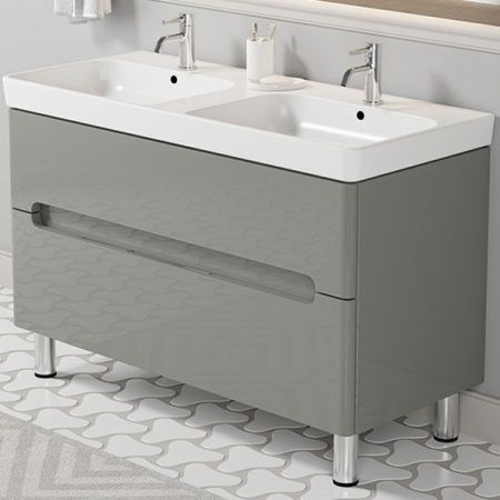 Тумба с раковиной SanVit Форма 120 kforma1202 с фактурой под дерево Зебрано, артикул kforma1202