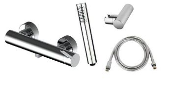 AQG Urban Flow, однорычажный смеситель для душа c набором для душа, цвет хром