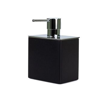 Stil Haus Rettangolo, настольный дозатор, цвет черный, помпа с крышкой хром