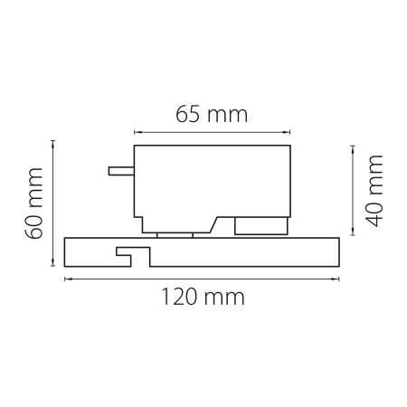 Трековое крепление с 1-фазным адаптером к 21383х/21483х Asta Lightstar 592067, артикул 592067