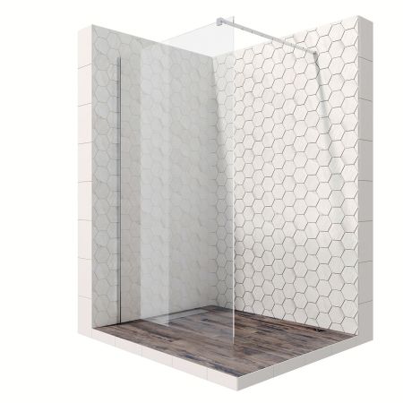 Душевая перегородка Ambassador Walk-in 15031102-ST15, свободный вход, линейный трап, 100см