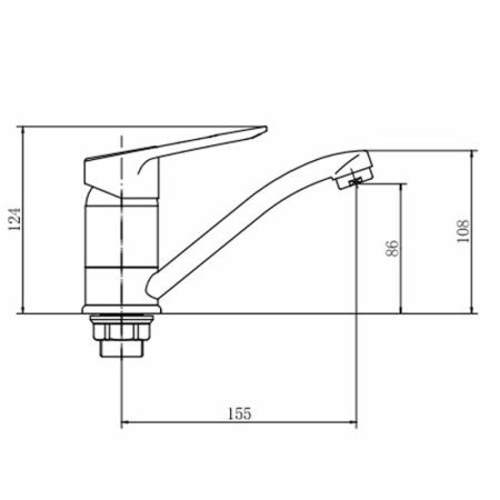 Смеситель для кухни FASHUN A4507-2, хром