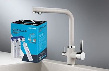 Комплект кухонный смеситель Granula 2015 Базальт + Фильтр Granula (2015 Базальт+АКС-002)