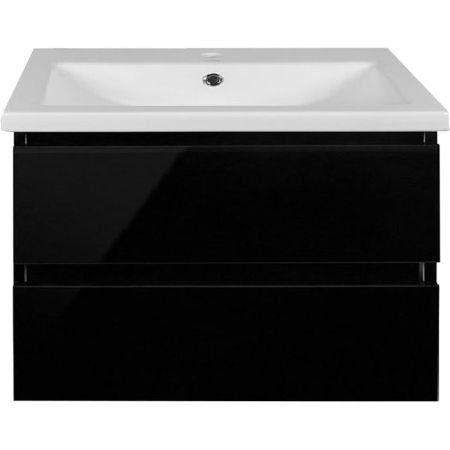Тумба под раковину Style Line Даймонд 80 Люкс Plus СС-00000497 подвесная Черная, артикул СС-00000497
