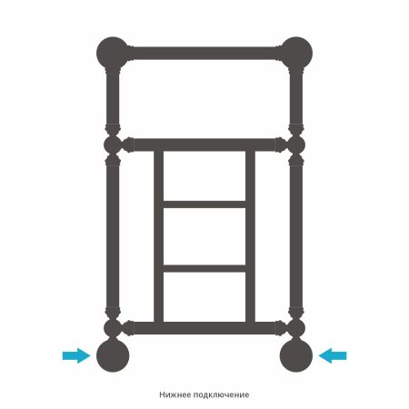 Полотенцесушитель водяной "Ренессанс 1452" 660х400 (САТИН)