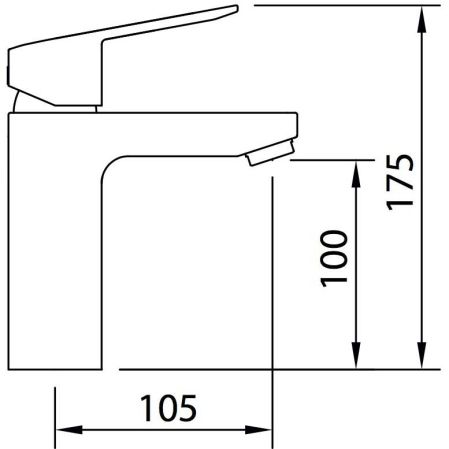 START XTREME Смеситель для раковины 100мм, ec1, хром