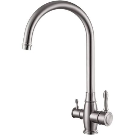 Смеситель для кухни с подключением к фильтру Fmark FS0062, сатин