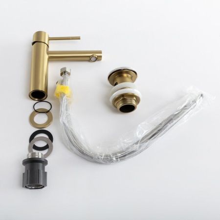 RELAX-LS2-NOP Смеситель для раковины однорычажный с донным клапаном, черный матовый, артикул RELAX-LS2-NOP