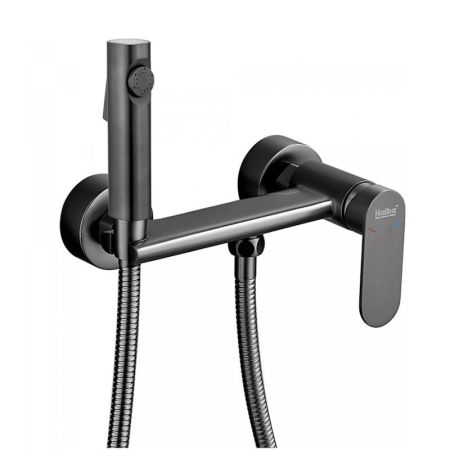 Гигиенический душ со смесителем Haiba HB5516-3, оружейная сталь