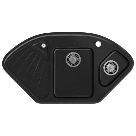 Кухонная мойка GranFest CORNER 1040E, черный, артикул C-1040E черный
