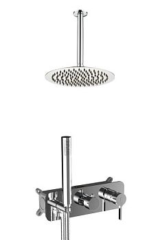 AQG Urban, душевой комплект ER231 на 2-3 потребителя, с потолочным кронштейном, цвет хром