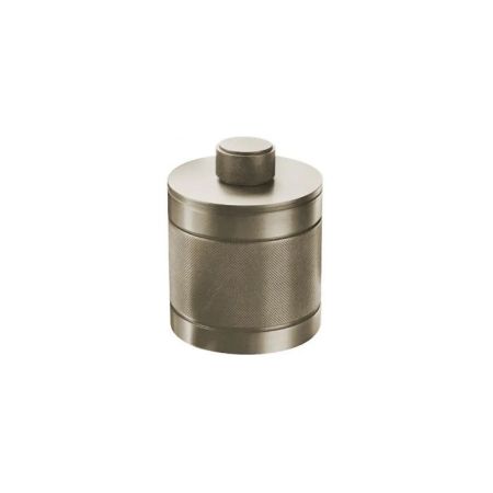 Контейнер, Bertocci, Officina 01, с крышкой, ширина, мм-90, глубина, мм-90, высота, мм-110, тип установки-настольный (свободностоящий), цвет-Brushed Nickel, артикул 127 7532 6050