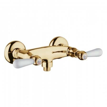 Bongio Oxford Lux Смеситель для душа, цвет золото/белый фарфор, артикул 19523OR0L