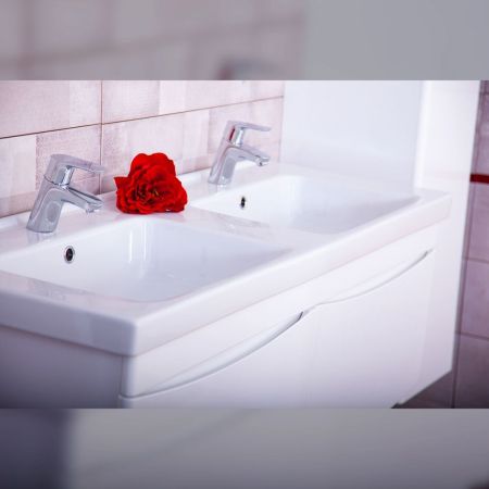 Комплект мебели для ванной Бриклаер ВЕГА 125, белый, артикул ВЕГА 125