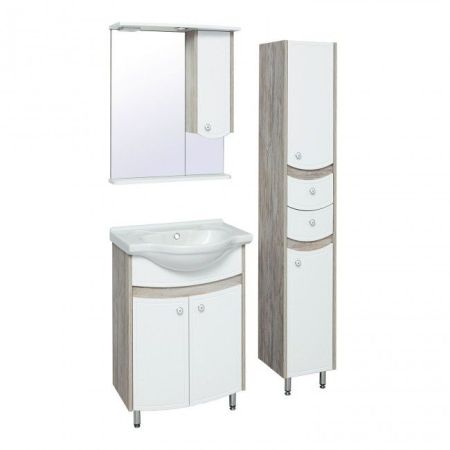 Тумба под раковину Runo Аликанте 60 4620750021832 Скандинавский дуб Белая