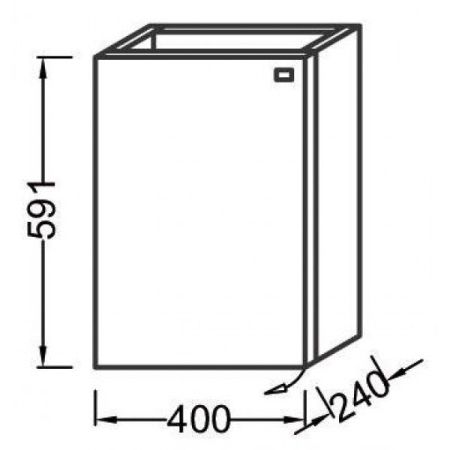 Тумба под раковину Jacob Delafon Pop Laminar 40 R EB286-G1C подвесная Белая глянцевая, артикул EB286-G1C
