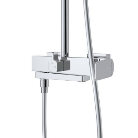 ARDENTE Комплект для ванной - душевая стойка с изливом и смеситель для раковины, артикул ARDENTE-VSCM/LVM-CRM