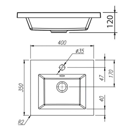 Раковина Florentina Анита 40 см 10.150.00400.307, серый шёлк, артикул 10.150.00400.307
