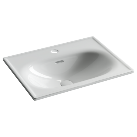 Раковина накладная Ceramicanova Сабо (Sabo) с отверстием под смеситель 600x460x130 белый, артикул CN13001