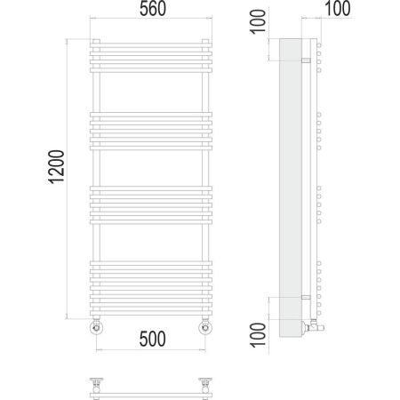 Полотенцесушитель водяной Terminus Ватра П21 50х120, артикул 4670078530561