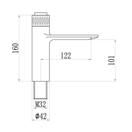 Смеситель для раковины Savol S-601810AB, хром
