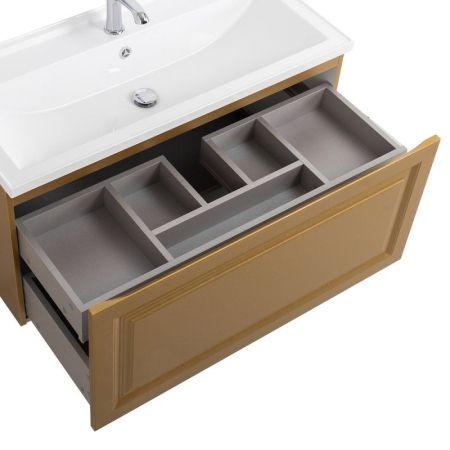 Раковина из искусственного мрамора, 1000x450x179, CZR-1000/450-LV-MR-FS, артикул CZR-1000/450-LV-MR-FS