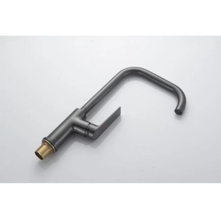 Смеситель для кухни Knotlor KN-61/GM, вороненая сталь, артикул KN-61/GM