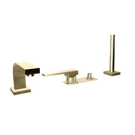 Bongio Stelth Смеситель на  ванну на 3 отв,с ручной лейкой, цвет матированный никель, артикул 01531NS0D