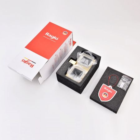 Стакан для ванной комнаты двойной Raglo R301.08.03, золотой сатин