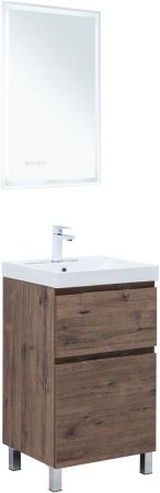 Тумба под раковину Aquanet Алвита New 50 напольная, дуб веллингтон табак, артикул 00344126