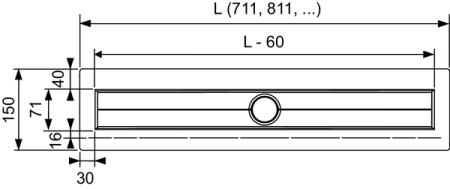 Лоток "plate", 900 мм, нерж. сталь., артикул 600970